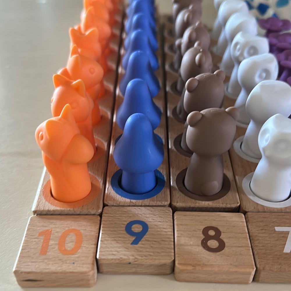 Lovevery Montessori Math Bars & Number Tiles, Nature Counters - Picture 8 of 8